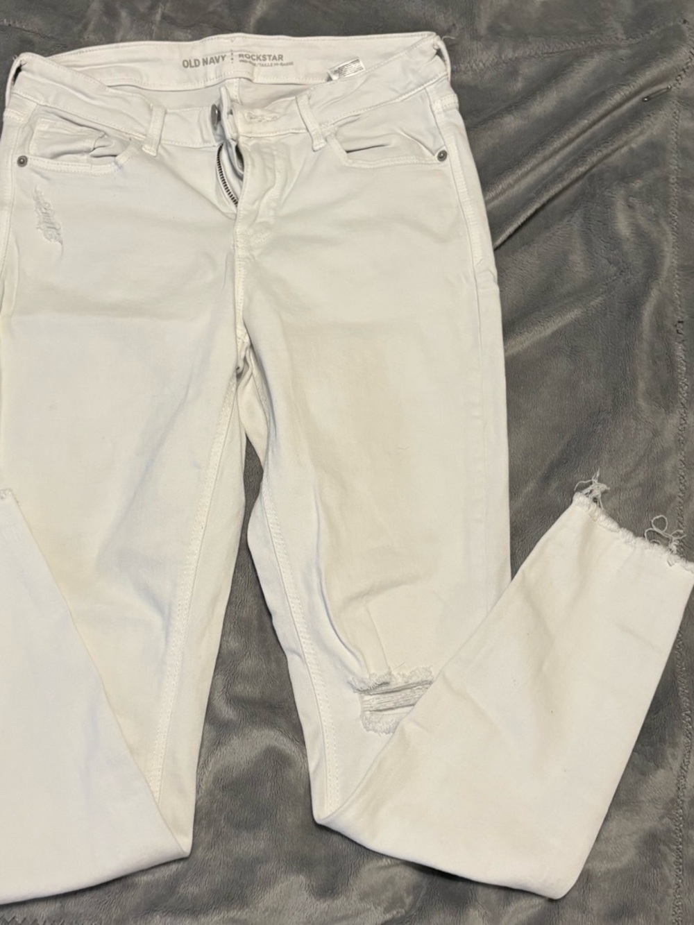 Old Navy White Women's Rockstar Jeans
